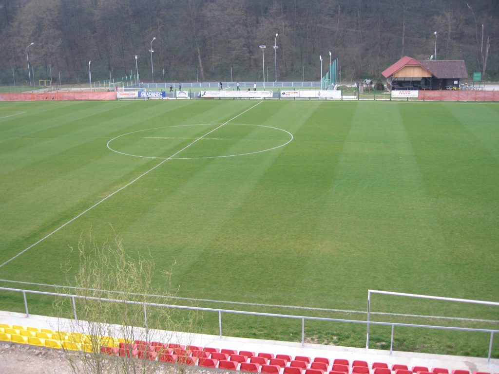 NK Zarica Kranj leta 2007 — Glavno igrišče Športnega parka Zarica, od leta 2006 znova v polni uporabi (foto: Miro Vodan)